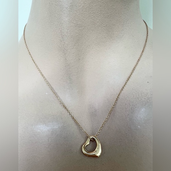 🔴Authentic TIFFANY & CO 18K ROSE GOLD Open Heart Necklace 🔴 - Picture 4 of 13
